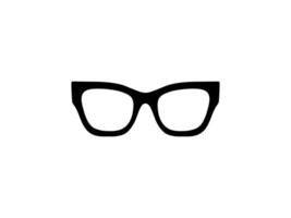 ojo lentes silueta, frente vista, plano estilo, lata utilizar para pictograma, logo gramo, aplicaciones, Arte ilustración, modelo para avatar perfil imagen, sitio web, o gráfico diseño elemento. vector ilustración