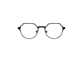 Eye Glasses Silhouette, Front View, Flat Style, can use for Pictogram, Logo Gram, Apps, Art Illustration, Template for Avatar Profile Image, Website, or Graphic Design Element. Vector Illustration