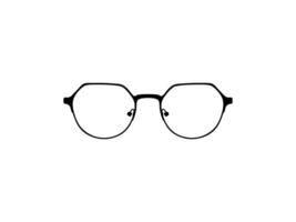 Eye Glasses Silhouette, Front View, Flat Style, can use for Pictogram, Logo Gram, Apps, Art Illustration, Template for Avatar Profile Image, Website, or Graphic Design Element. Vector Illustration