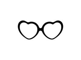Eye Glasses Silhouette, Front View, Flat Style, can use for Pictogram, Logo Gram, Apps, Art Illustration, Template for Avatar Profile Image, Website, or Graphic Design Element. Vector Illustration