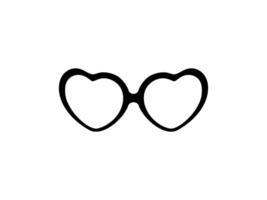 Eye Glasses Silhouette, Front View, Flat Style, can use for Pictogram, Logo Gram, Apps, Art Illustration, Template for Avatar Profile Image, Website, or Graphic Design Element. Vector Illustration