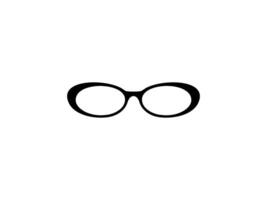 ojo lentes silueta, frente vista, plano estilo, lata utilizar para pictograma, logo gramo, aplicaciones, Arte ilustración, modelo para avatar perfil imagen, sitio web, o gráfico diseño elemento. vector ilustración