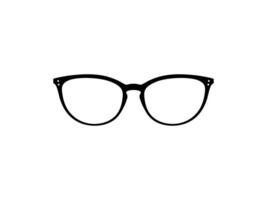 Eye Glasses Silhouette, Front View, Flat Style, can use for Pictogram, Logo Gram, Apps, Art Illustration, Template for Avatar Profile Image, Website, or Graphic Design Element. Vector Illustration