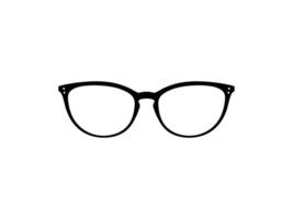 Eye Glasses Silhouette, Front View, Flat Style, can use for Pictogram, Logo Gram, Apps, Art Illustration, Template for Avatar Profile Image, Website, or Graphic Design Element. Vector Illustration