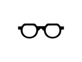 Eye Glasses Silhouette, Front View, Flat Style, can use for Pictogram, Logo Gram, Apps, Art Illustration, Template for Avatar Profile Image, Website, or Graphic Design Element. Vector Illustration