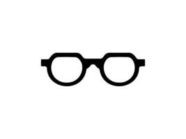 Eye Glasses Silhouette, Front View, Flat Style, can use for Pictogram, Logo Gram, Apps, Art Illustration, Template for Avatar Profile Image, Website, or Graphic Design Element. Vector Illustration