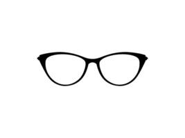 Eye Glasses Silhouette, Front View, Flat Style, can use for Pictogram, Logo Gram, Apps, Art Illustration, Template for Avatar Profile Image, Website, or Graphic Design Element. Vector Illustration