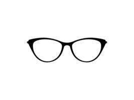 ojo lentes silueta, frente vista, plano estilo, lata utilizar para pictograma, logo gramo, aplicaciones, Arte ilustración, modelo para avatar perfil imagen, sitio web, o gráfico diseño elemento. vector ilustración