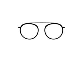 ojo lentes silueta, frente vista, plano estilo, lata utilizar para pictograma, logo gramo, aplicaciones, Arte ilustración, modelo para avatar perfil imagen, sitio web, o gráfico diseño elemento. vector ilustración