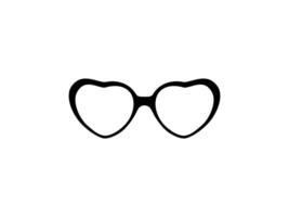 Eye Glasses Silhouette, Front View, Flat Style, can use for Pictogram, Logo Gram, Apps, Art Illustration, Template for Avatar Profile Image, Website, or Graphic Design Element. Vector Illustration