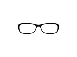 Eye Glasses Silhouette, Front View, Flat Style, can use for Pictogram, Logo Gram, Apps, Art Illustration, Template for Avatar Profile Image, Website, or Graphic Design Element. Vector Illustration