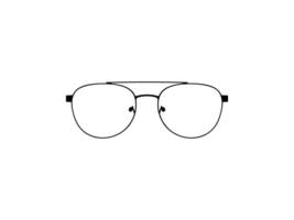 Eye Glasses Silhouette, Front View, Flat Style, can use for Pictogram, Logo Gram, Apps, Art Illustration, Template for Avatar Profile Image, Website, or Graphic Design Element. Vector Illustration
