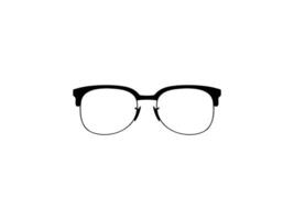 Eye Glasses Silhouette, Front View, Flat Style, can use for Pictogram, Logo Gram, Apps, Art Illustration, Template for Avatar Profile Image, Website, or Graphic Design Element. Vector Illustration
