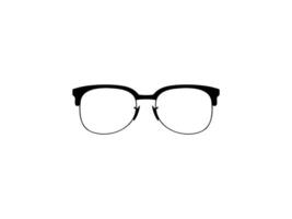 Eye Glasses Silhouette, Front View, Flat Style, can use for Pictogram, Logo Gram, Apps, Art Illustration, Template for Avatar Profile Image, Website, or Graphic Design Element. Vector Illustration