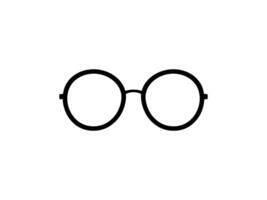 Eye Glasses Silhouette, Front View, Flat Style, can use for Pictogram, Logo Gram, Apps, Art Illustration, Template for Avatar Profile Image, Website, or Graphic Design Element. Vector Illustration