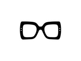 ojo lentes silueta, frente vista, plano estilo, lata utilizar para pictograma, logo gramo, aplicaciones, Arte ilustración, modelo para avatar perfil imagen, sitio web, o gráfico diseño elemento. vector ilustración