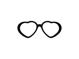 Eye Glasses Silhouette, Front View, Flat Style, can use for Pictogram, Logo Gram, Apps, Art Illustration, Template for Avatar Profile Image, Website, or Graphic Design Element. Vector Illustration