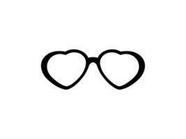 Eye Glasses Silhouette, Front View, Flat Style, can use for Pictogram, Logo Gram, Apps, Art Illustration, Template for Avatar Profile Image, Website, or Graphic Design Element. Vector Illustration