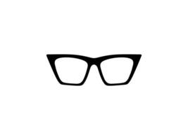 Eye Glasses Silhouette, Front View, Flat Style, can use for Pictogram, Logo Gram, Apps, Art Illustration, Template for Avatar Profile Image, Website, or Graphic Design Element. Vector Illustration