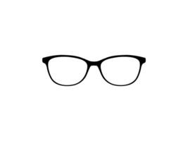 ojo lentes silueta, frente vista, plano estilo, lata utilizar para pictograma, logo gramo, aplicaciones, Arte ilustración, modelo para avatar perfil imagen, sitio web, o gráfico diseño elemento. vector ilustración