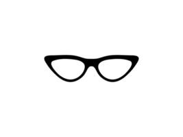 ojo lentes silueta, frente vista, plano estilo, lata utilizar para pictograma, logo gramo, aplicaciones, Arte ilustración, modelo para avatar perfil imagen, sitio web, o gráfico diseño elemento. vector ilustración