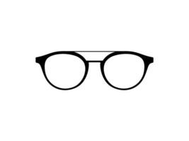 Eye Glasses Silhouette, Front View, Flat Style, can use for Pictogram, Logo Gram, Apps, Art Illustration, Template for Avatar Profile Image, Website, or Graphic Design Element. Vector Illustration