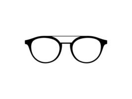 ojo lentes silueta, frente vista, plano estilo, lata utilizar para pictograma, logo gramo, aplicaciones, Arte ilustración, modelo para avatar perfil imagen, sitio web, o gráfico diseño elemento. vector ilustración