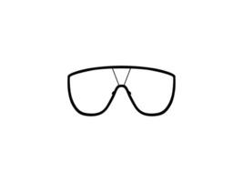Eye Glasses Silhouette, Front View, Flat Style, can use for Pictogram, Logo Gram, Apps, Art Illustration, Template for Avatar Profile Image, Website, or Graphic Design Element. Vector Illustration