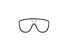 ojo lentes silueta, frente vista, plano estilo, lata utilizar para pictograma, logo gramo, aplicaciones, Arte ilustración, modelo para avatar perfil imagen, sitio web, o gráfico diseño elemento. vector ilustración