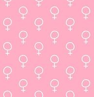 Vector seamless pattern of sketch woman symbo