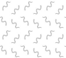 Vector seamless pattern of hand drawn snake