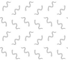 Vector seamless pattern of hand drawn snake