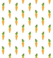 Vector seamless pattern of orange carrot