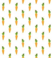 Vector seamless pattern of orange carrot