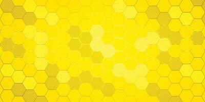 amarillo hexagonal antecedentes con dorado ligero vector