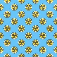 Radiation from Sun vector Radioactive Solar Energy colored seamless pattern