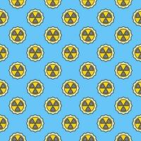 Radiation from Sun vector Radioactive Solar Energy colored seamless pattern