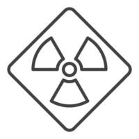 Vector Radiation Warning minimal linear icon or symbol