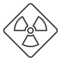 Vector Radiation Warning minimal linear icon or symbol