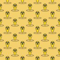 Radiation Geo Tag vector Danger Zone Navigation colored seamless pattern