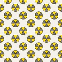 Radioactive Hazard Warning vector modern colored seamless pattern