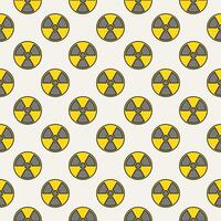 Radioactive Hazard Warning vector modern colored seamless pattern