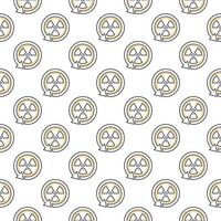Arrow with Radiation vector Danger Zone thin line seamless pattern