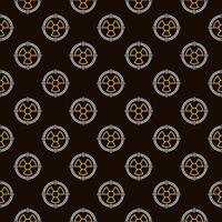 Radiation Target vector Radioactive Hazard seamless pattern in thin line style
