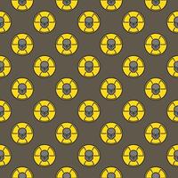 Radiation symbol with Skull vector Radiation colored seamless pattern