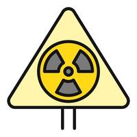 Radiation Symbol Triangle sign vector Pollution colored icon or design element