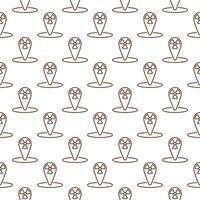 Radiation Geo Pin Mark vector Danger Zone thin line seamless pattern