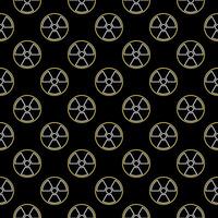 Vector Radioactive Hazard Warning simple seamless pattern in thin line style