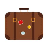 Icons luggage. Flat style summer travel suitcase. Suitcases and backpacks. Vector illustration holiday.