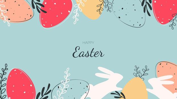 happy easter background vector